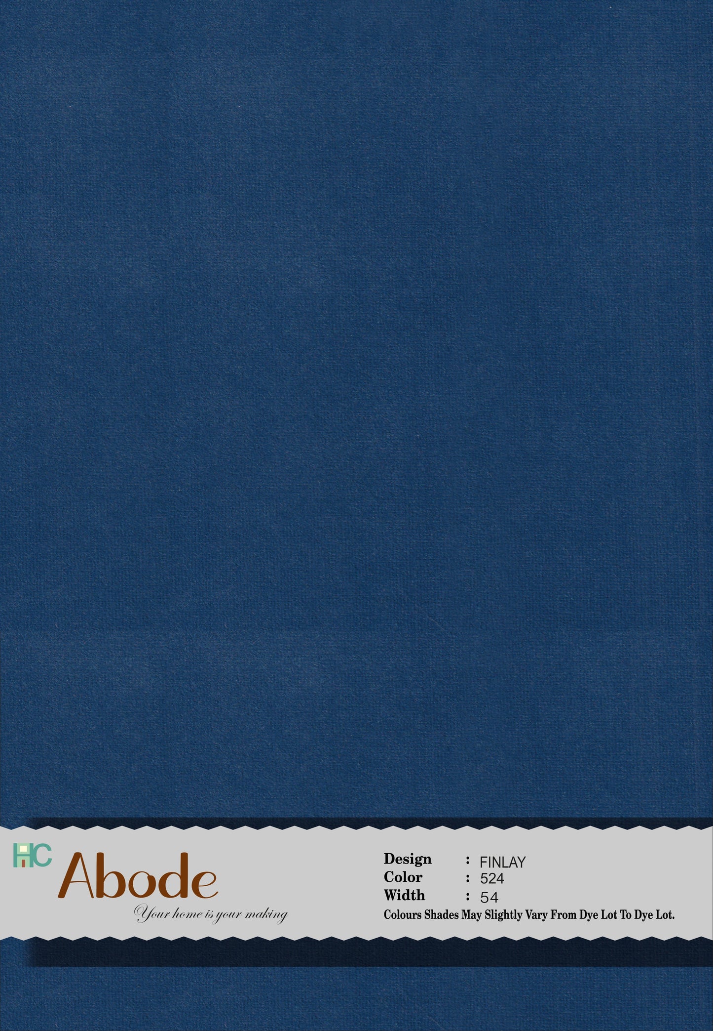 Finlay Blue 524 Plain Velvet Sofa Fabric