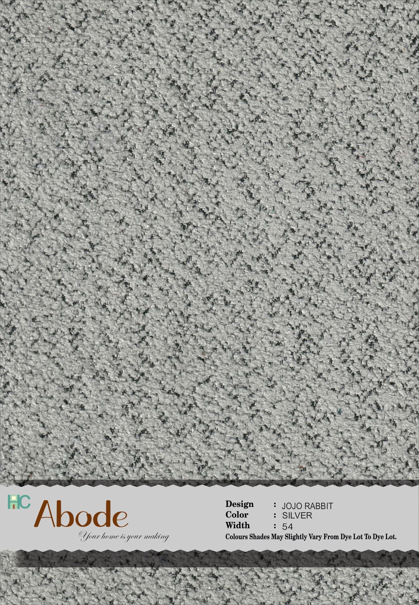 JOJO RABBIT SILVER BOUCLE FABRIC