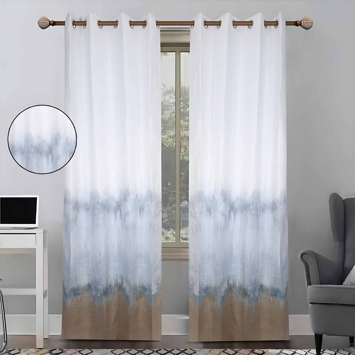 Mistwood Elegance Gradient Curtain