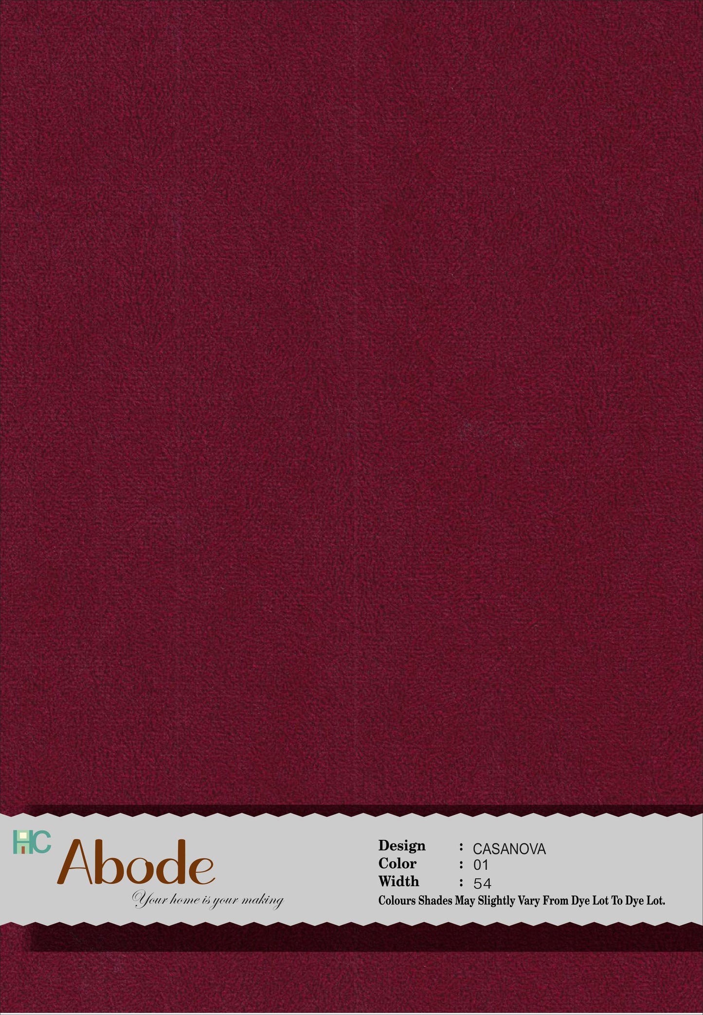 Casanova Maroon 801 Self textured Velvet sofa fabric