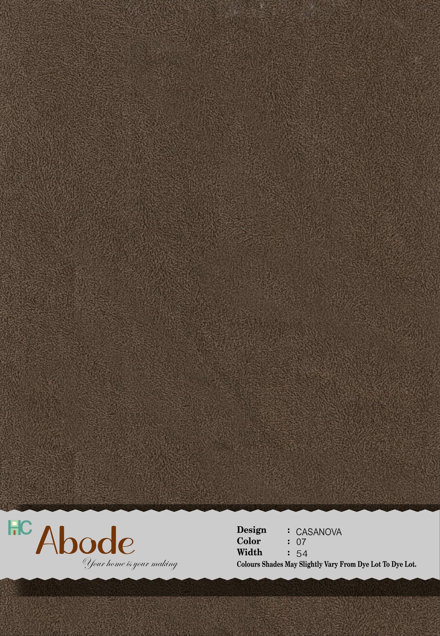 Casanova Dark brown 807 Self textured Velvet sofa fabric