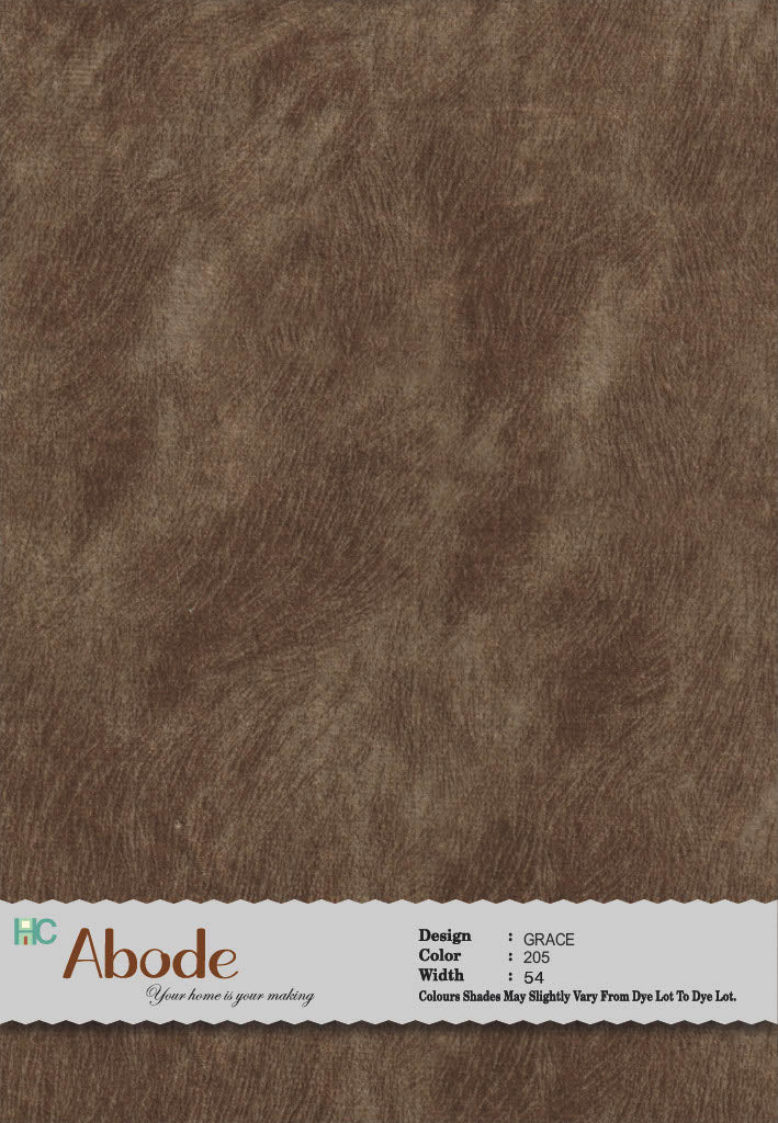 Grace Dark Brown 205 Self textured Velvet sofa fabric