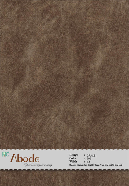 Grace Dark Brown 205 Self textured Velvet sofa fabric