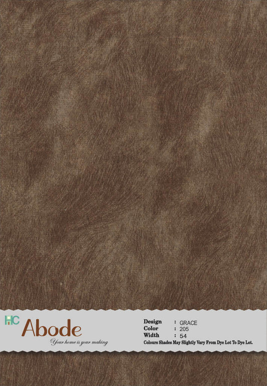 Grace Dark Brown 205 Self textured Velvet sofa fabric