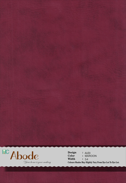 Audi Maroon 16 Leatherette Sofa fabric