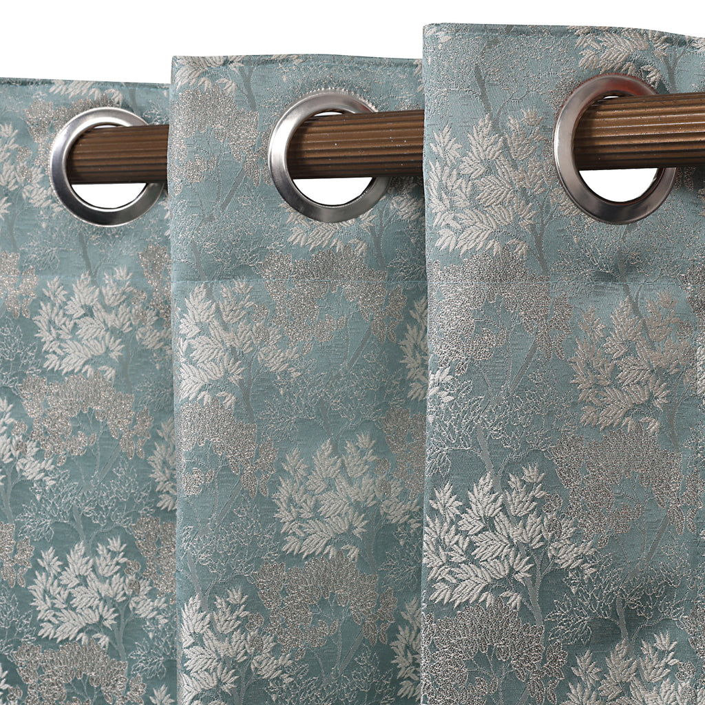 Frosted Fern Pista Green Curtain
