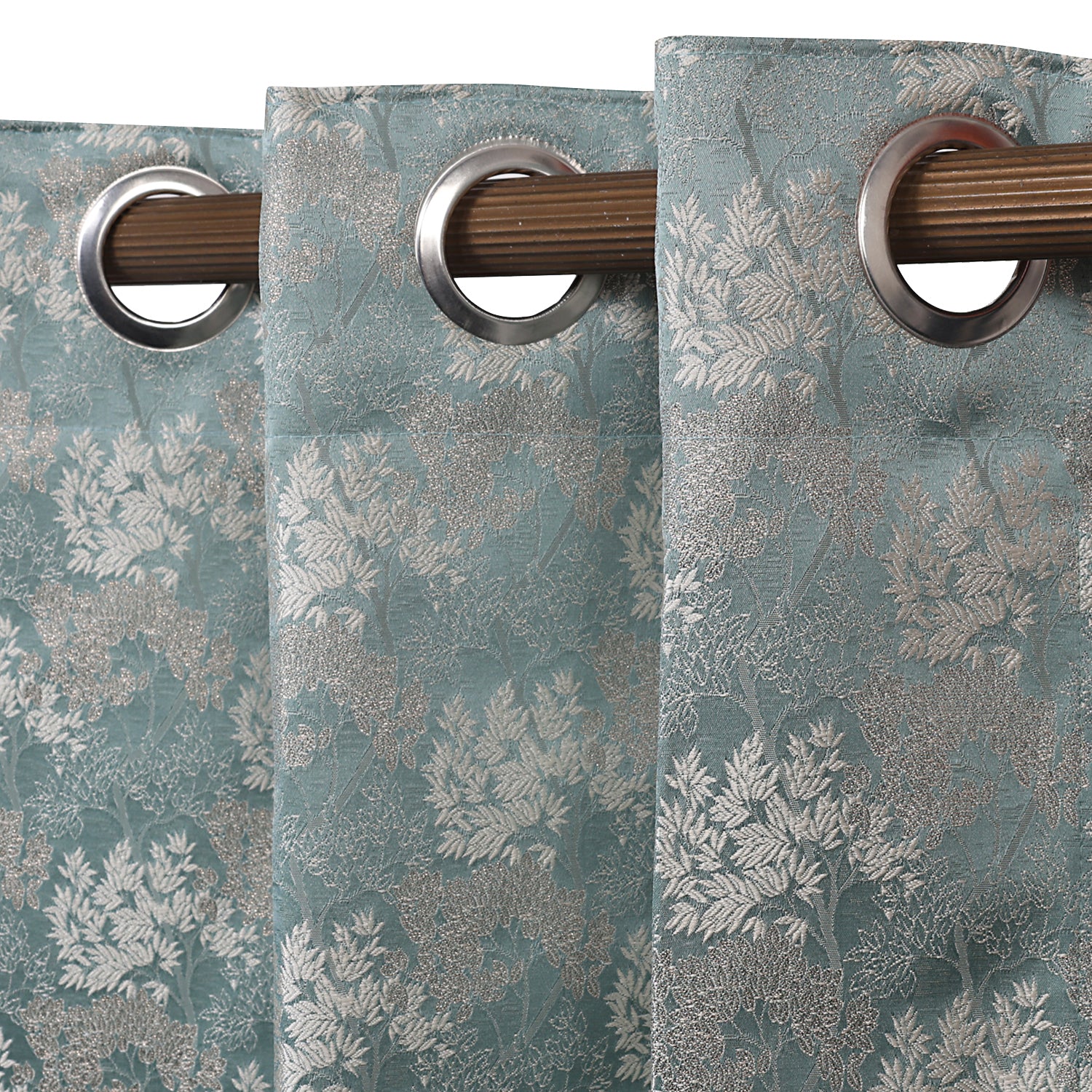 Frosted Fern Pista Green Curtain