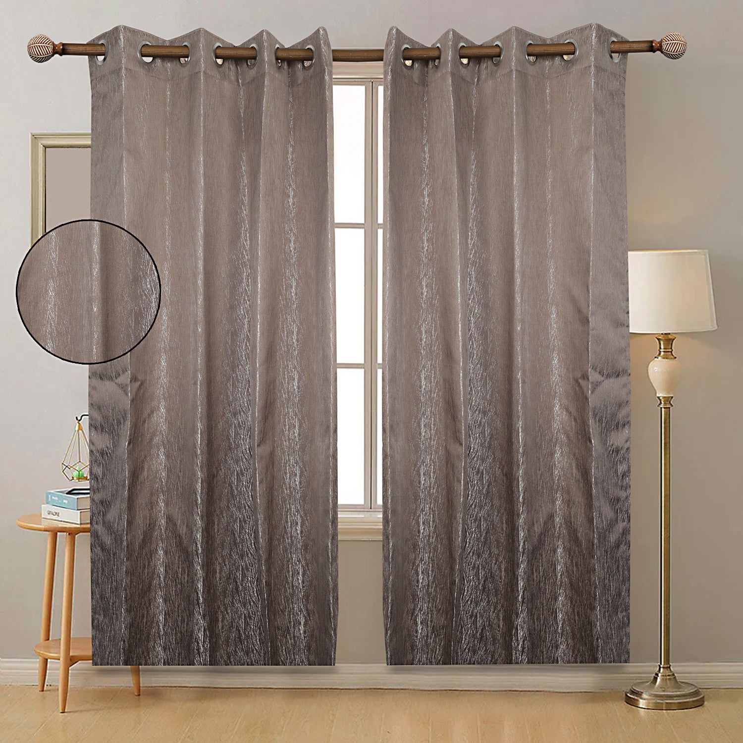 Amber falls bronze finish curtains