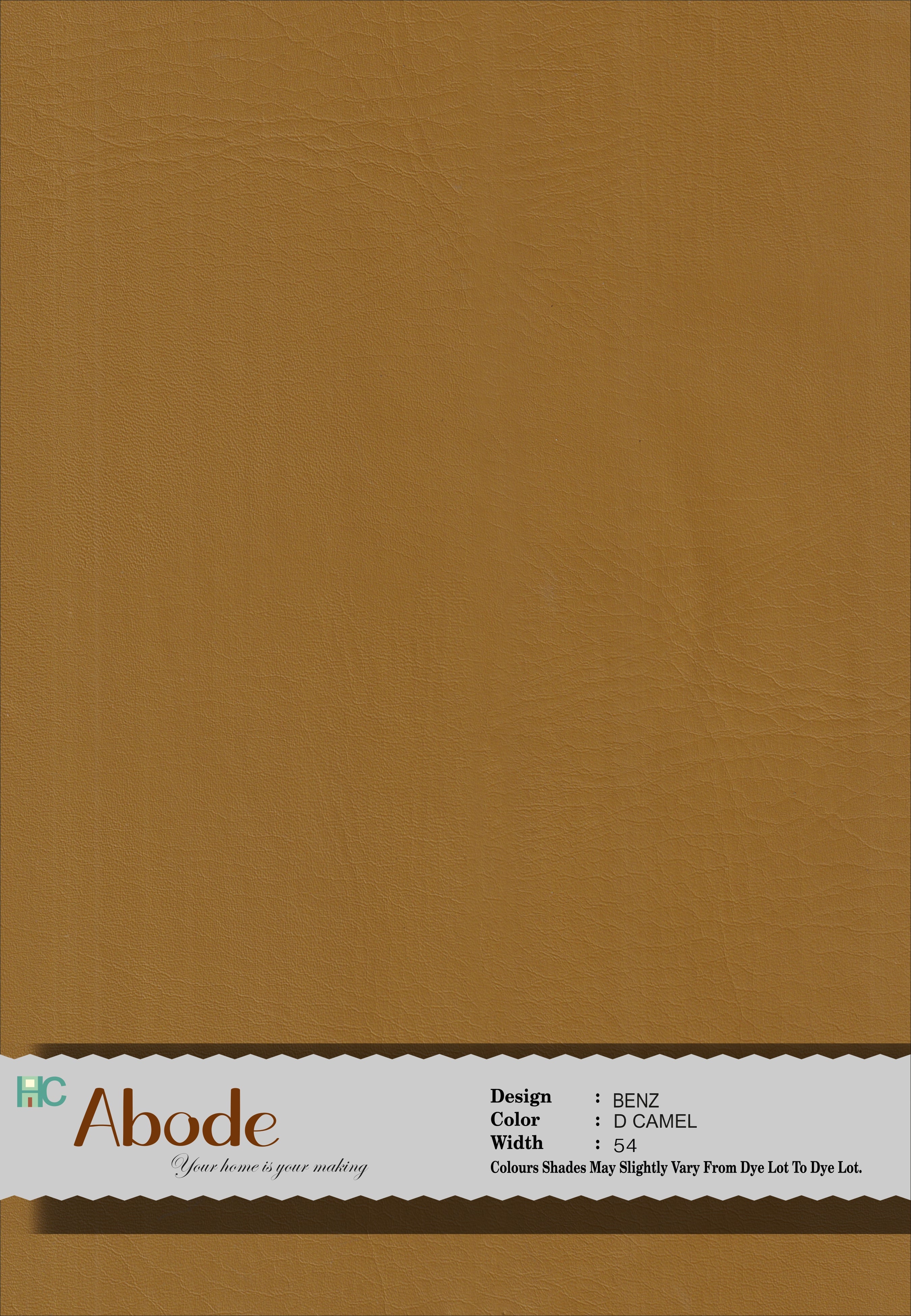 Benz D Camel 08 Plain Leatherette Sofa fabric