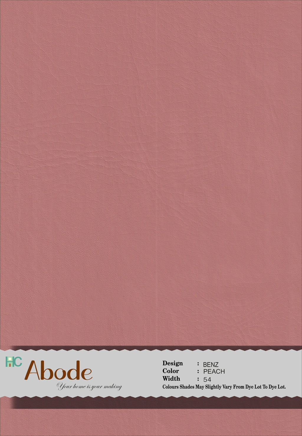 Benz Peach 14 Plain Leatherette Sofa fabric