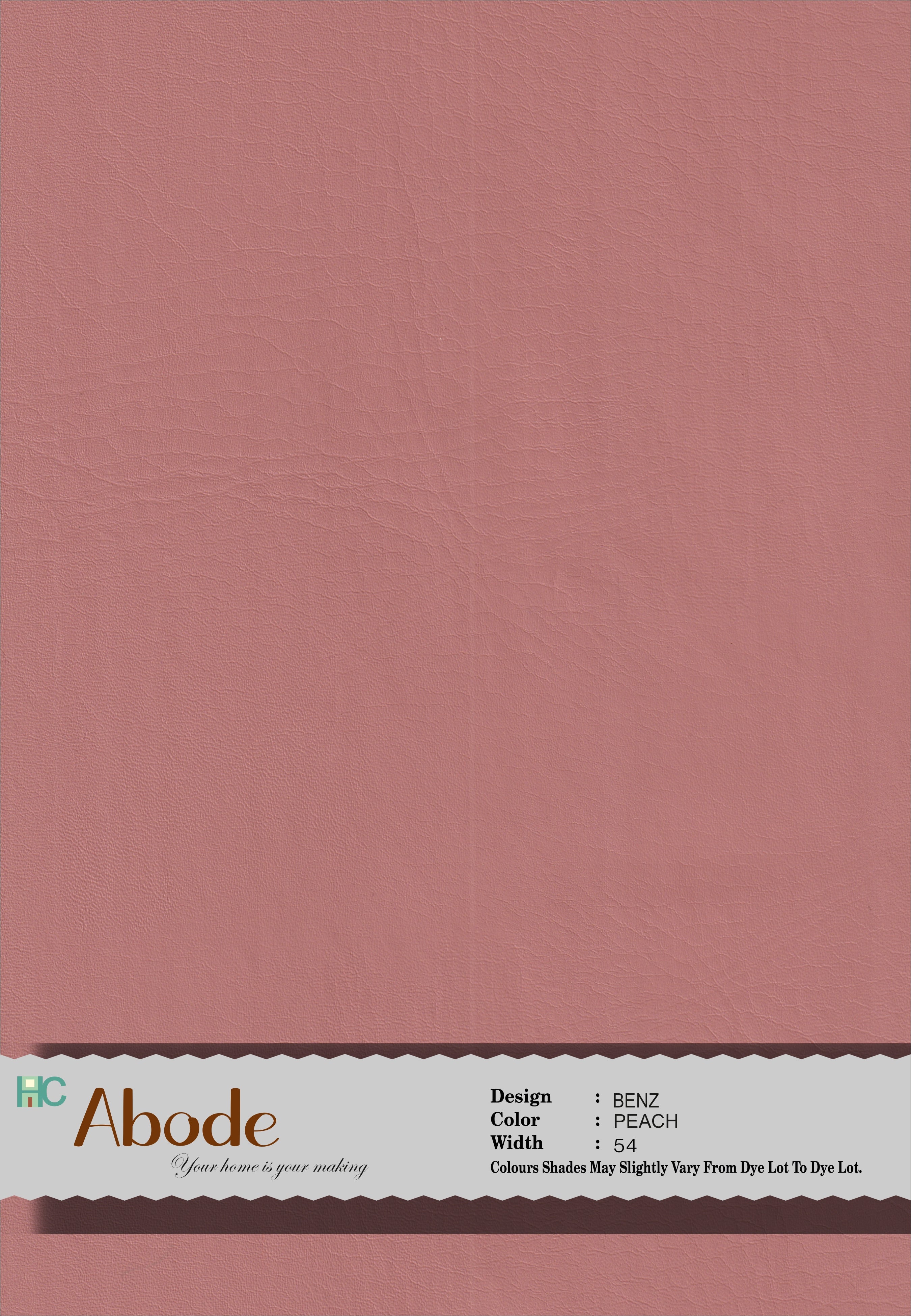 Benz Peach 14 Plain Leatherette Sofa fabric