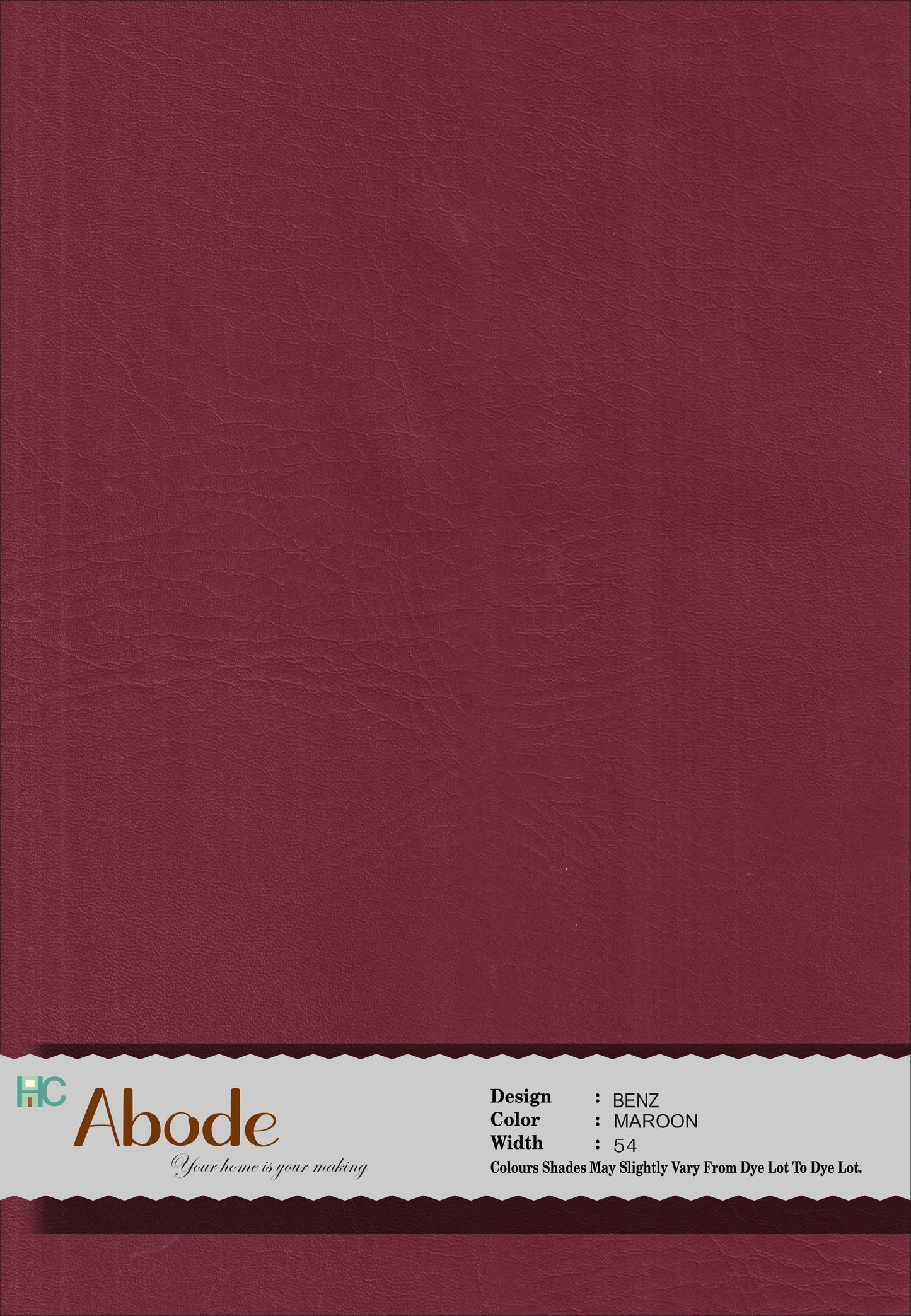 Benz Maroon 16 Plain Leatherette Sofa fabric