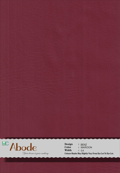 Benz Maroon 16 Plain Leatherette Sofa fabric