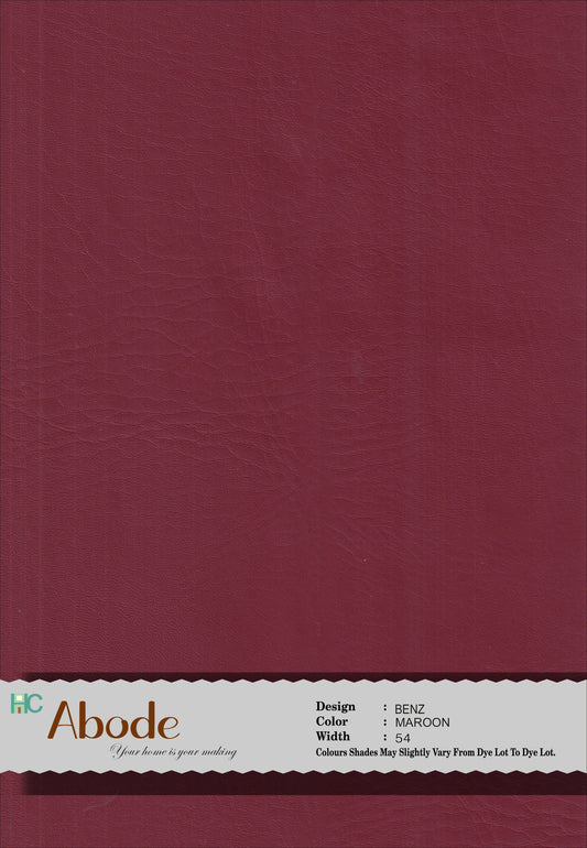 Benz Maroon 16 Plain Leatherette Sofa fabric