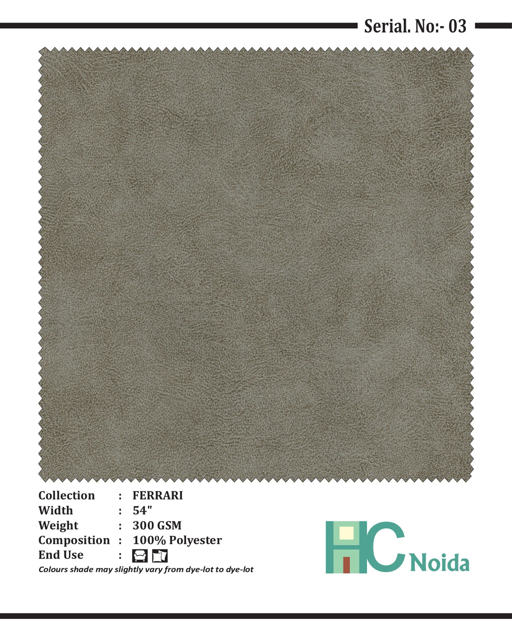 FERRARI DUST SUEDE UPHOLSTERY FABRIC