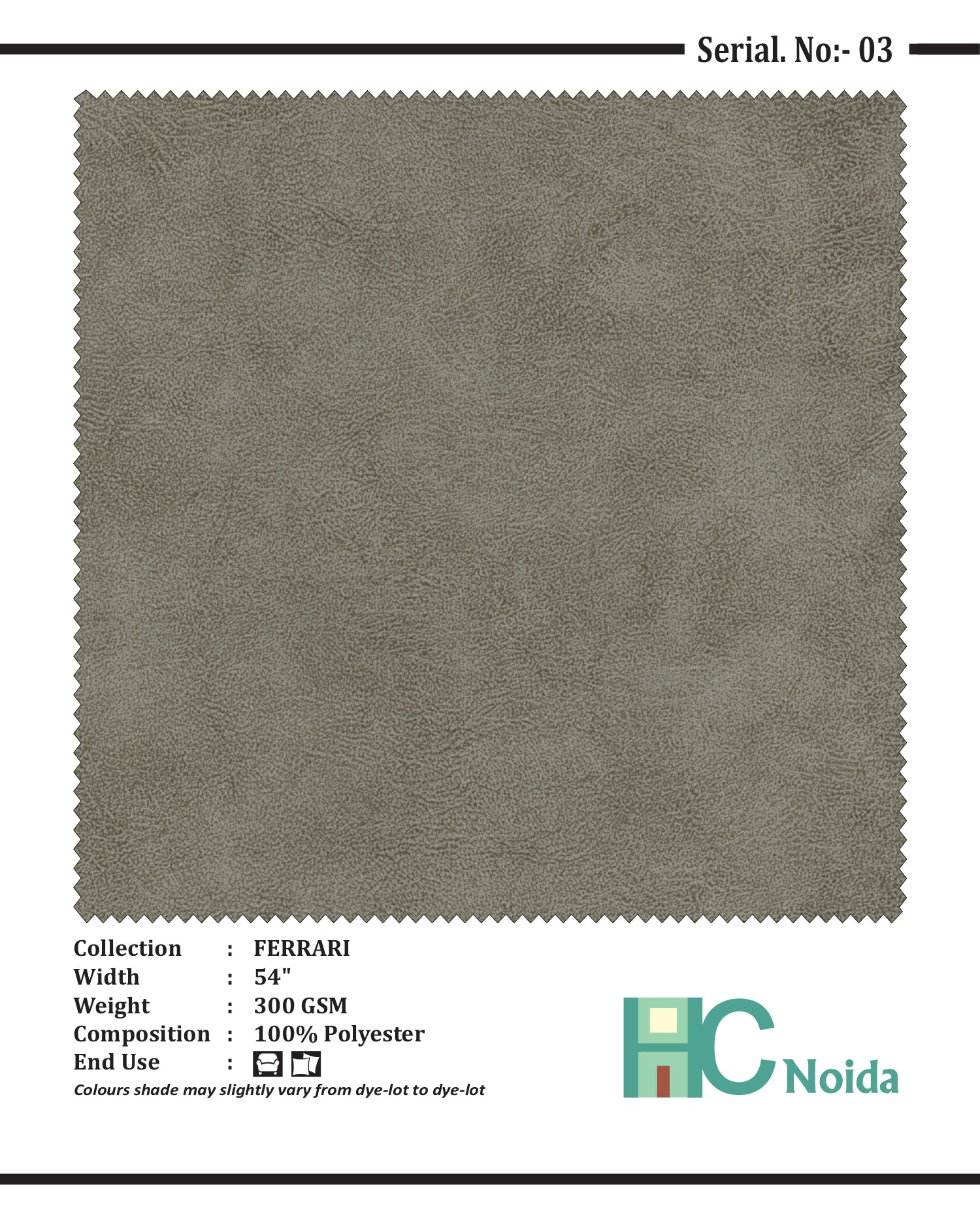 FERRARI DUST SUEDE UPHOLSTERY FABRIC