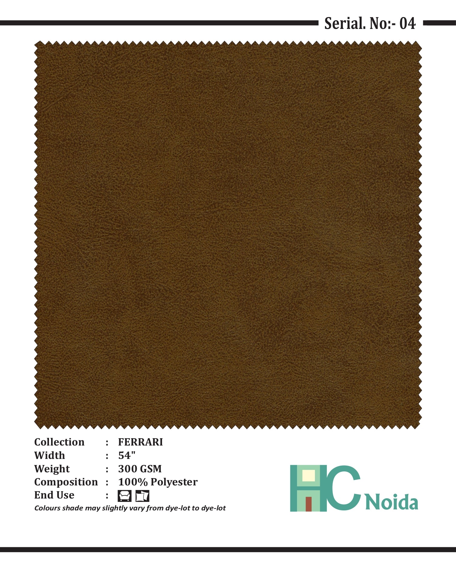 FERRARI COFFEE SUEDE UPHOLSTERY FABRIC