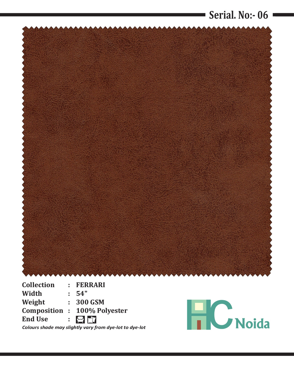 FERRARI COPPER SUEDE UPHOLSTERY FABRIC