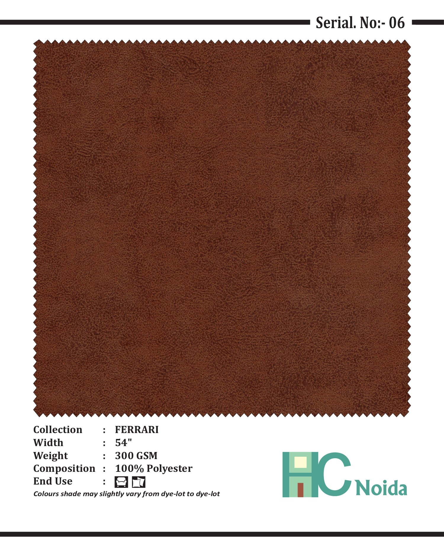 FERRARI COPPER SUEDE UPHOLSTERY FABRIC