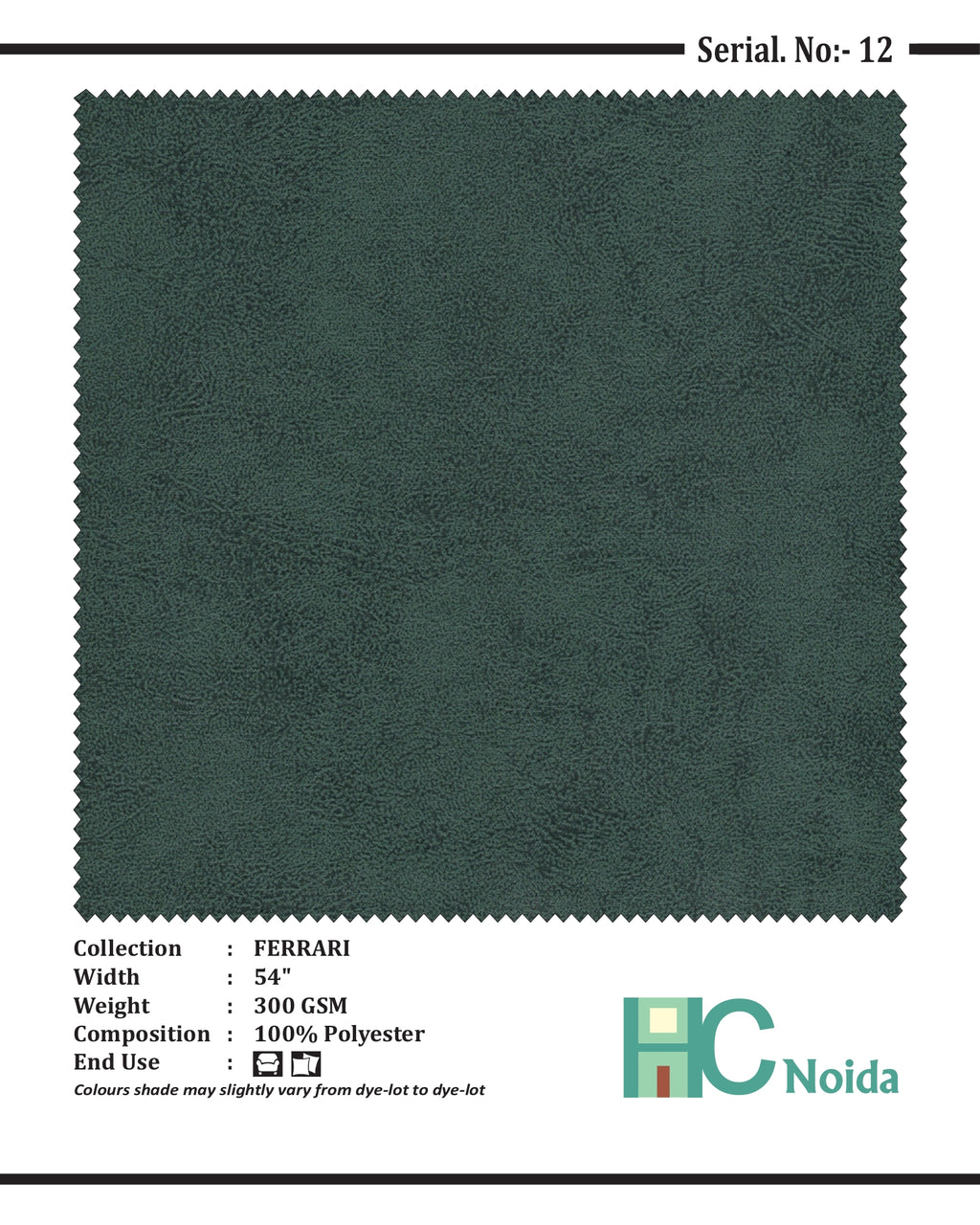 FERRARI AQUA SUEDE UPHOLSTERY FABRIC