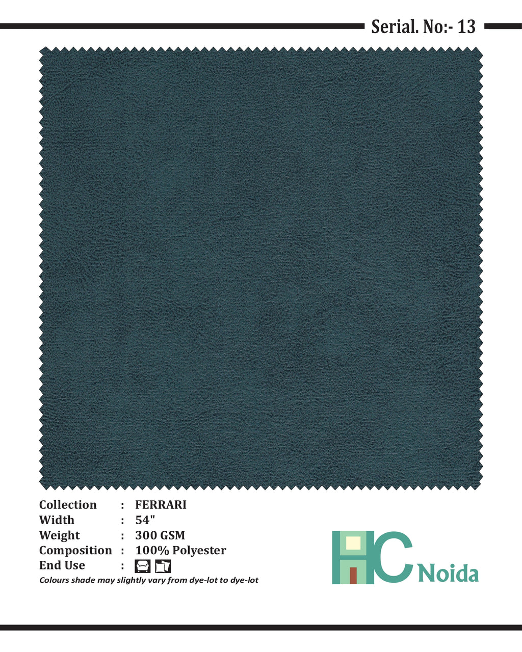 FERRARI S BLUE SUEDE UPHOLSTERY FABRIC