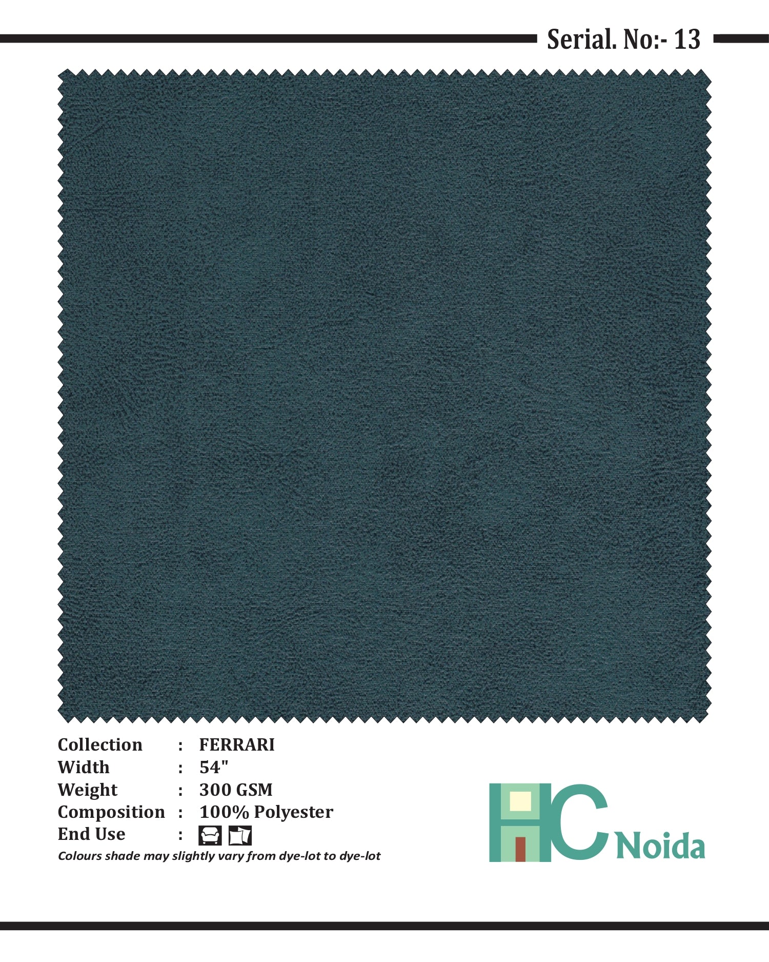 FERRARI S BLUE SUEDE UPHOLSTERY FABRIC