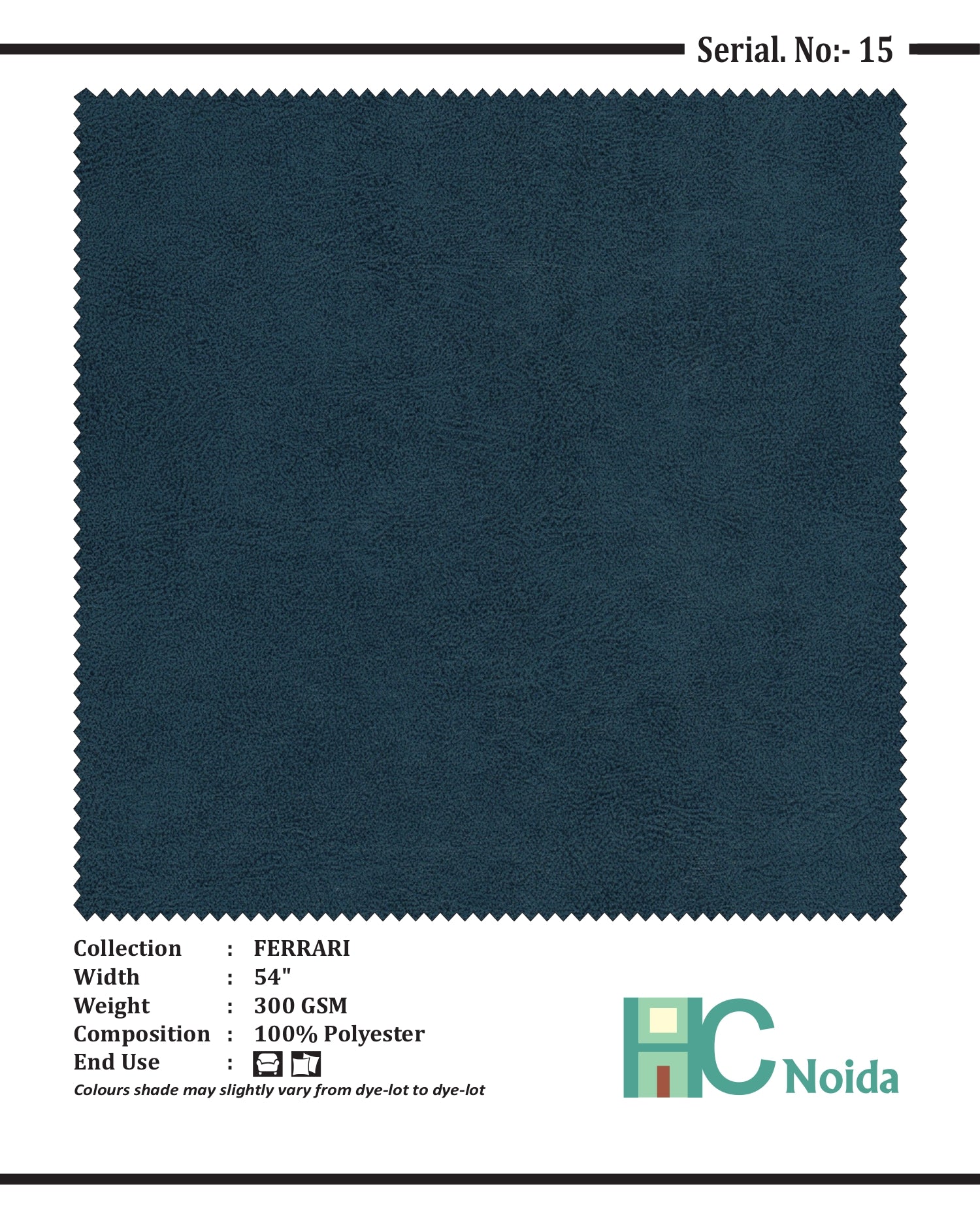 FERRARI N BLUE SUEDE UPHOLSTERY FABRIC