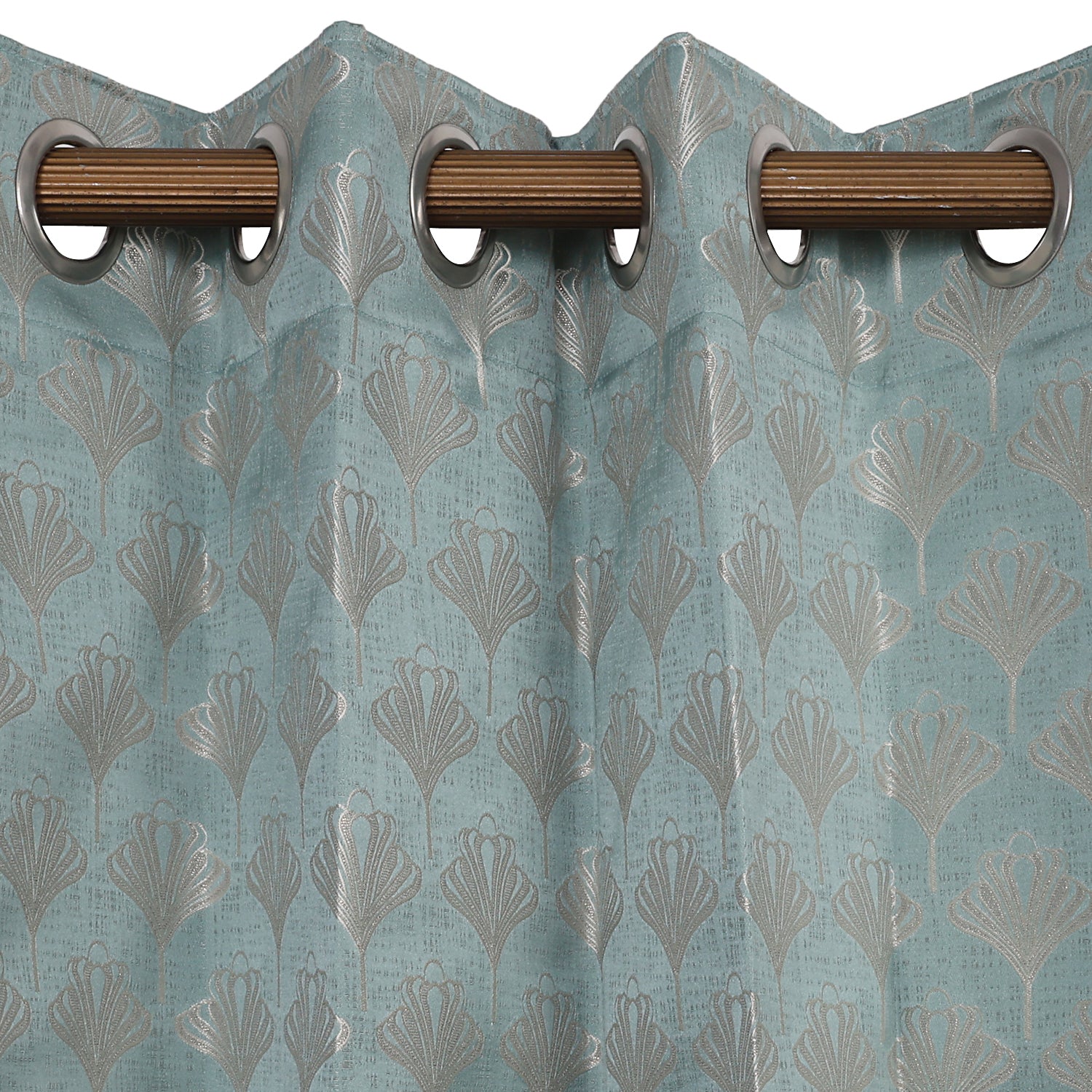 Aurelia art deco teal curtain