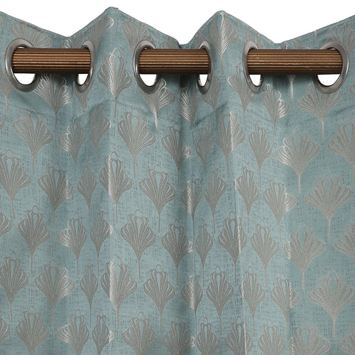 Aurelia art deco teal curtain