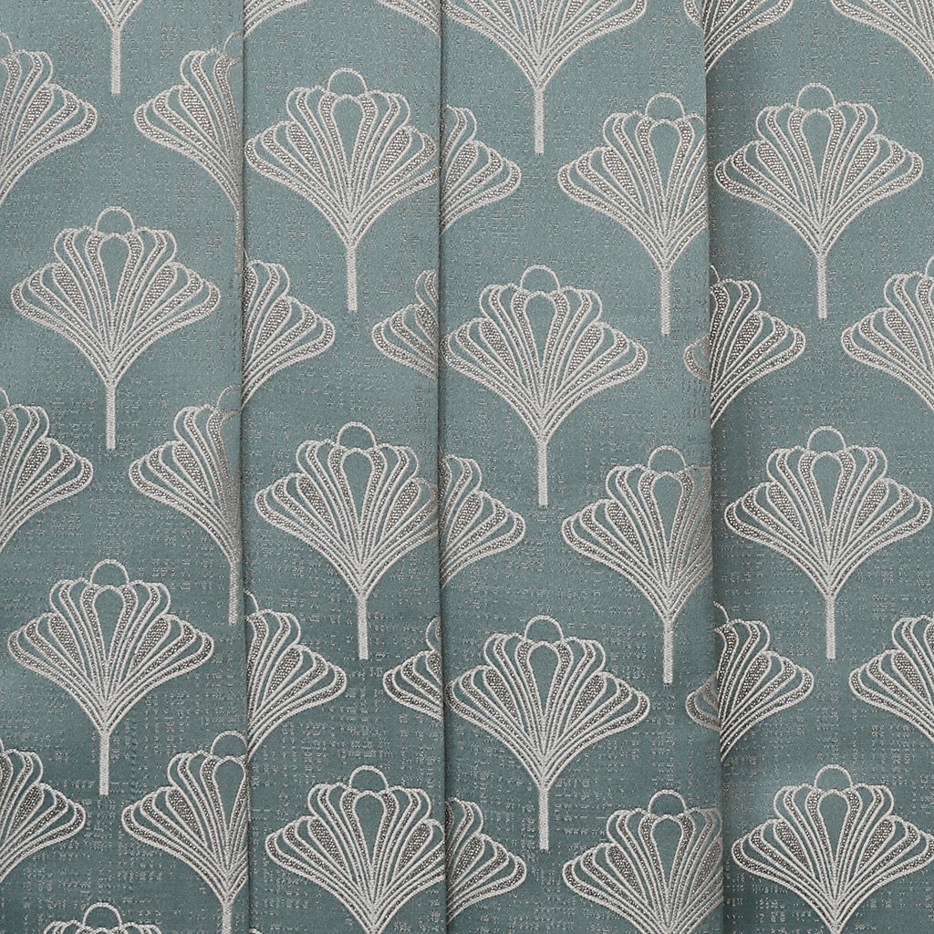 Aurelia art deco teal curtain