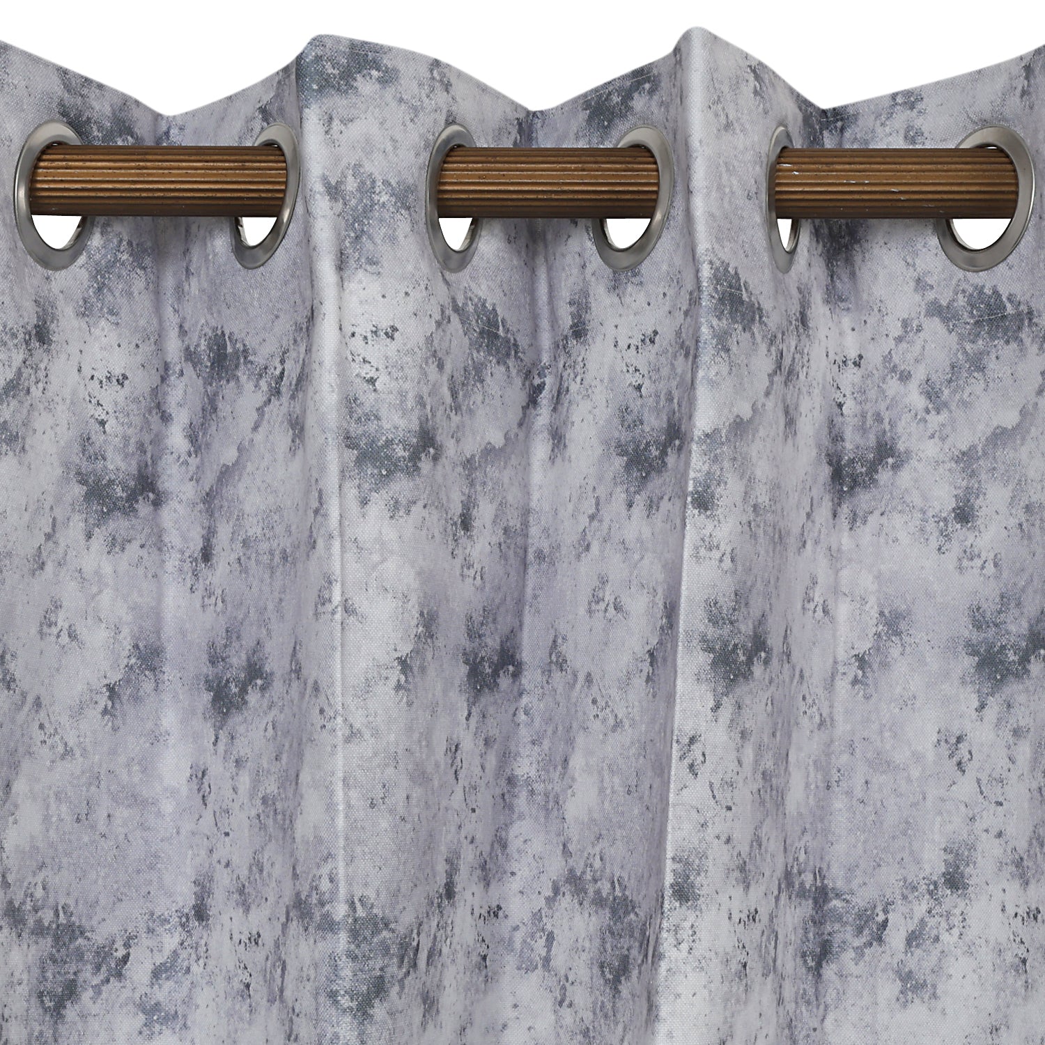 Smoke stone ash printed curtain