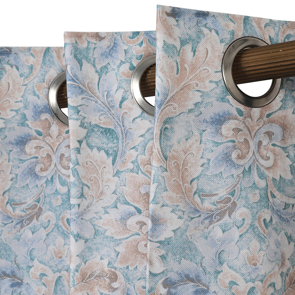 Autumn falls leaf printed curtain