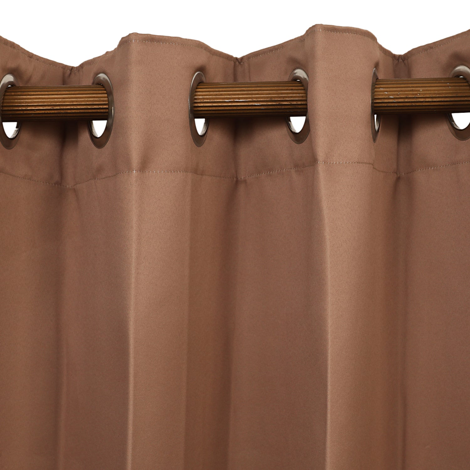 Brown meadow floral panel curtain