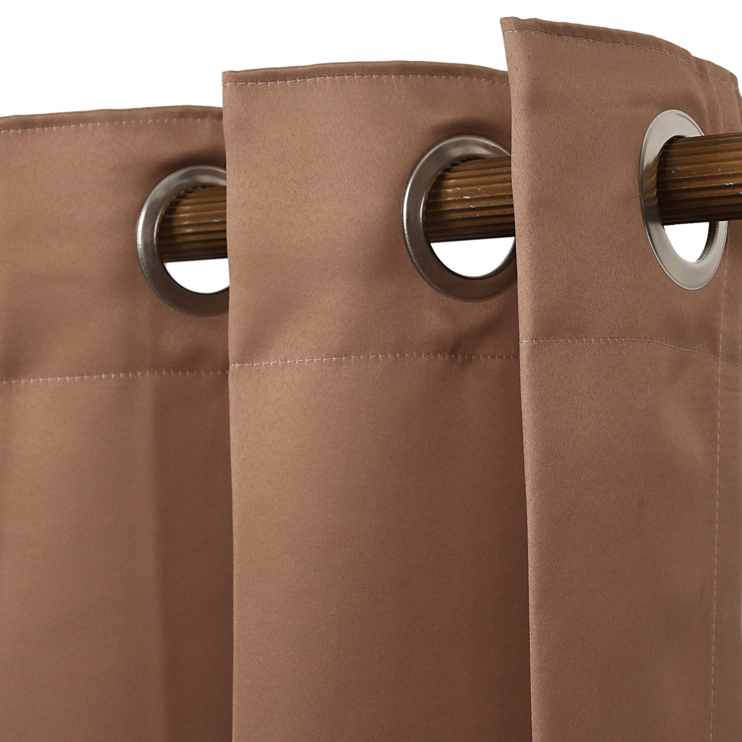 Brown meadow floral panel curtain
