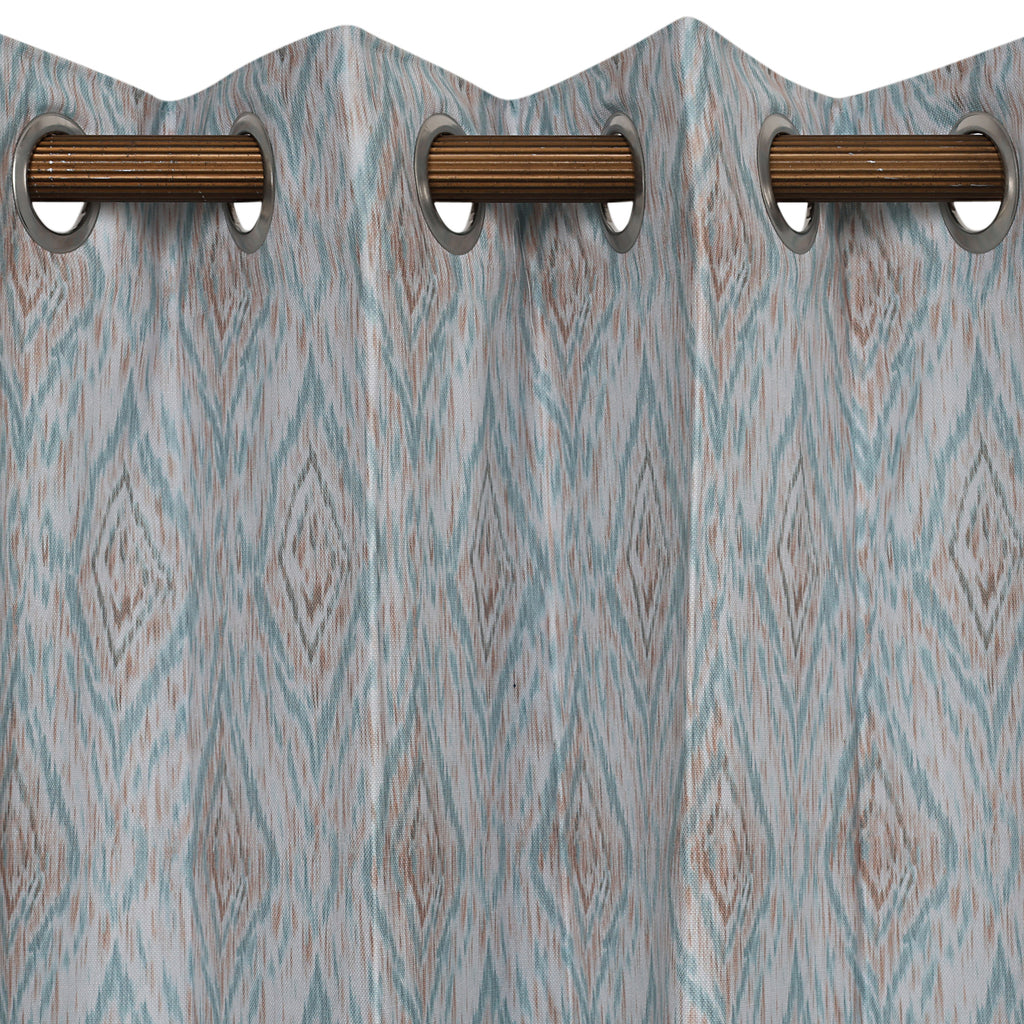Diamond Mirage Abstract Geometric Printed Curtain