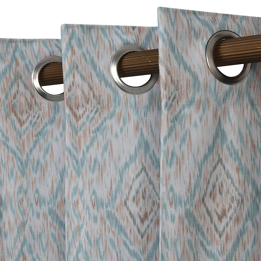 Diamond Mirage Abstract Geometric Printed Curtain