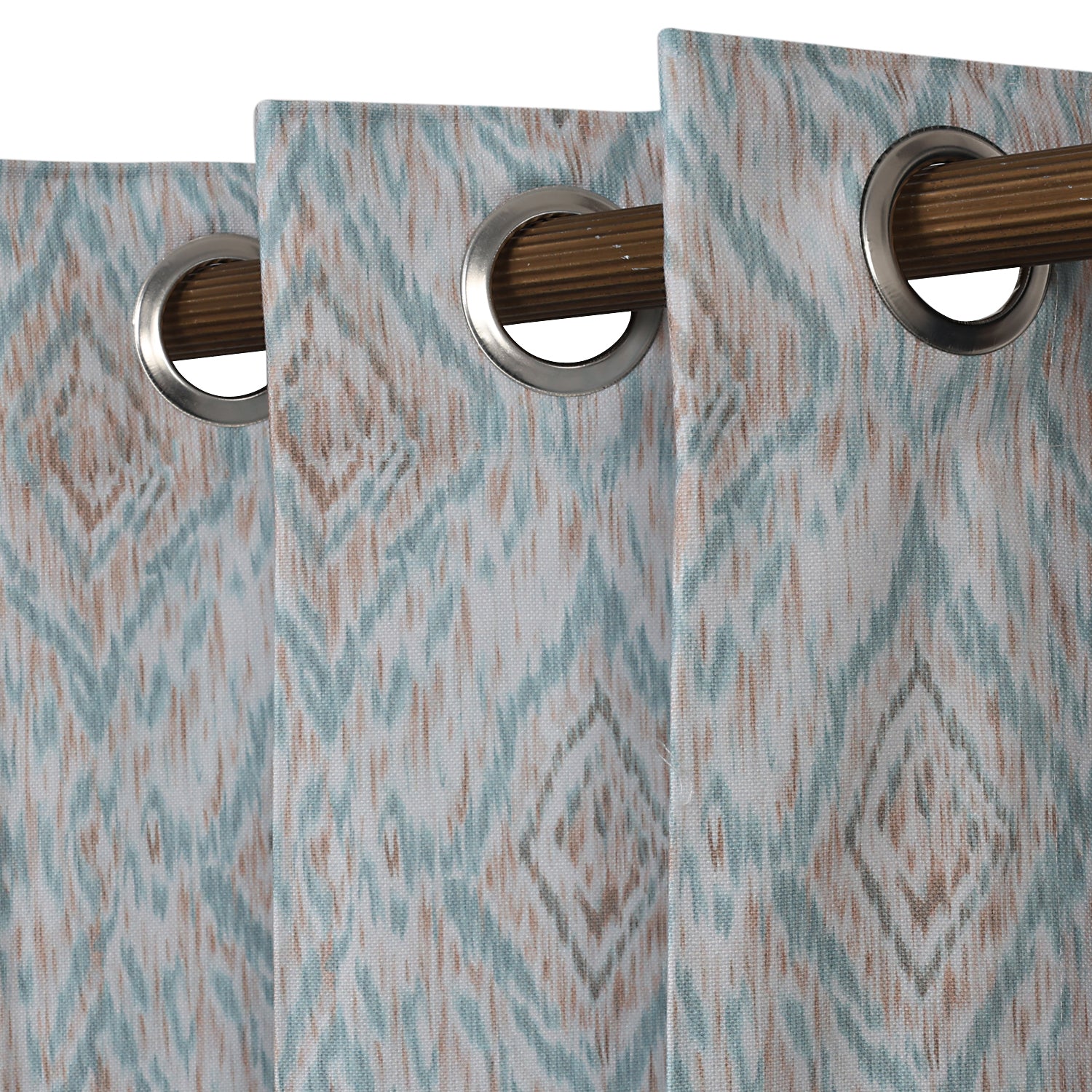 Diamond Mirage Abstract Geometric Printed Curtain