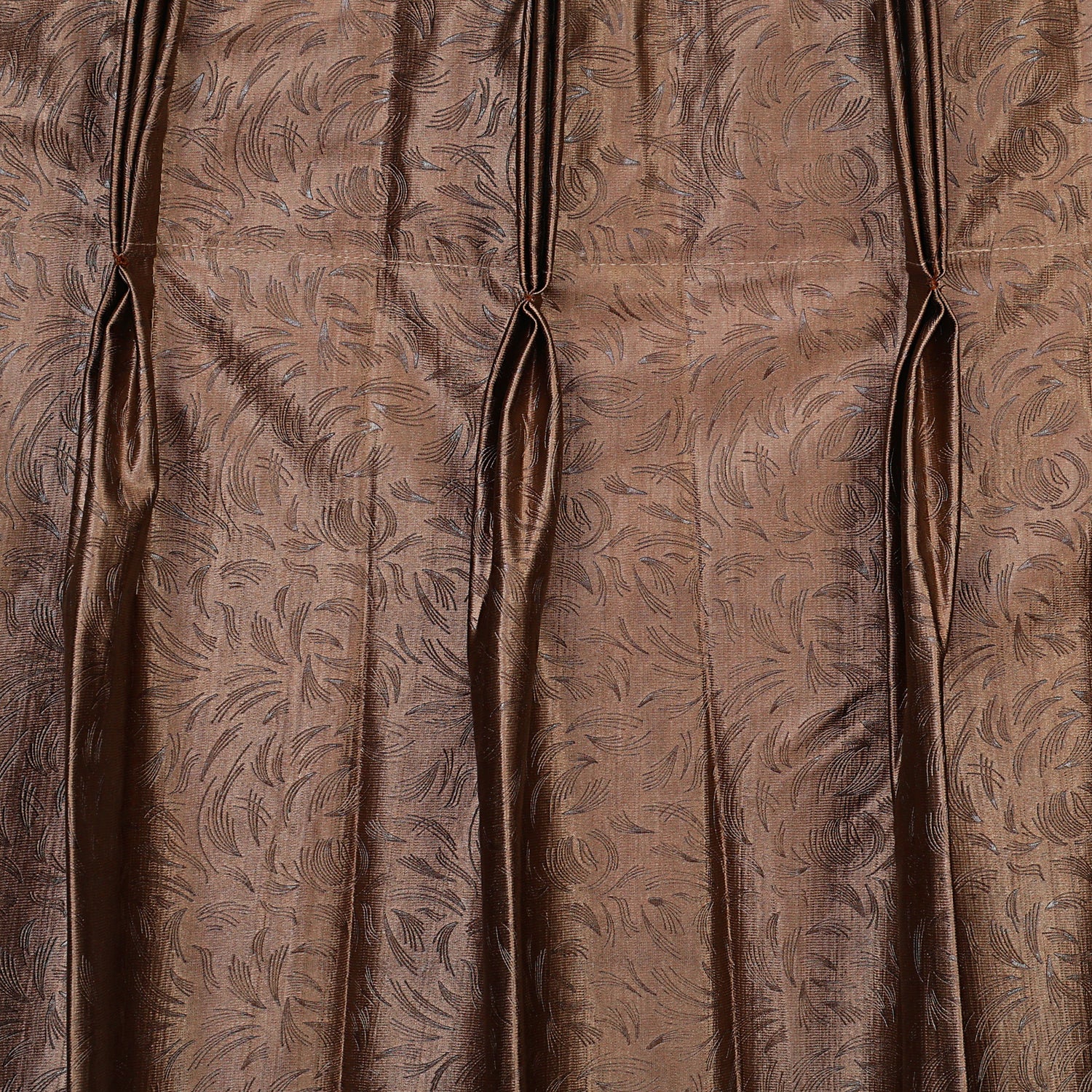 Cocoa Leaf Mocha Brown Curtains