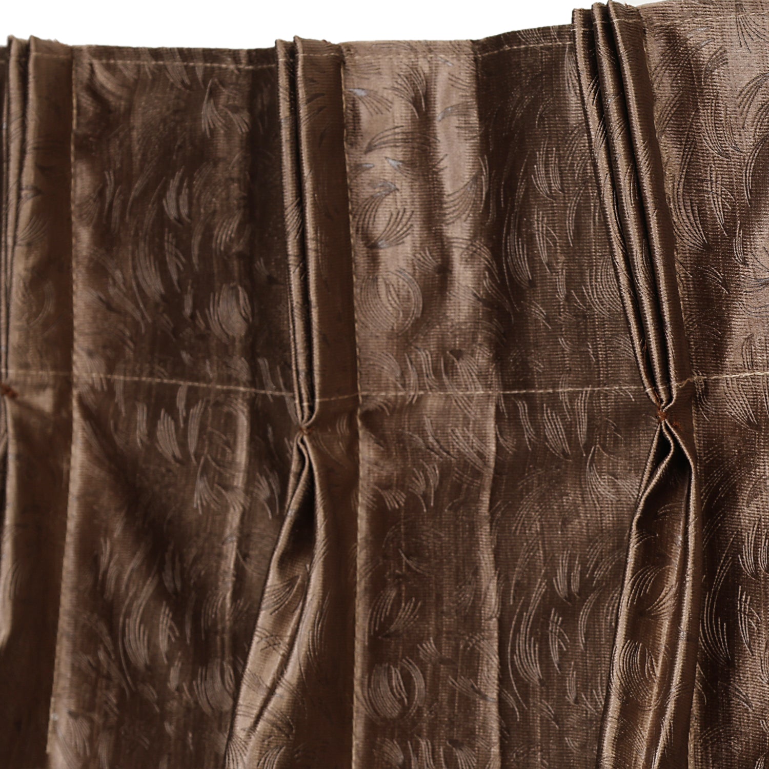 Cocoa Leaf Mocha Brown Curtains