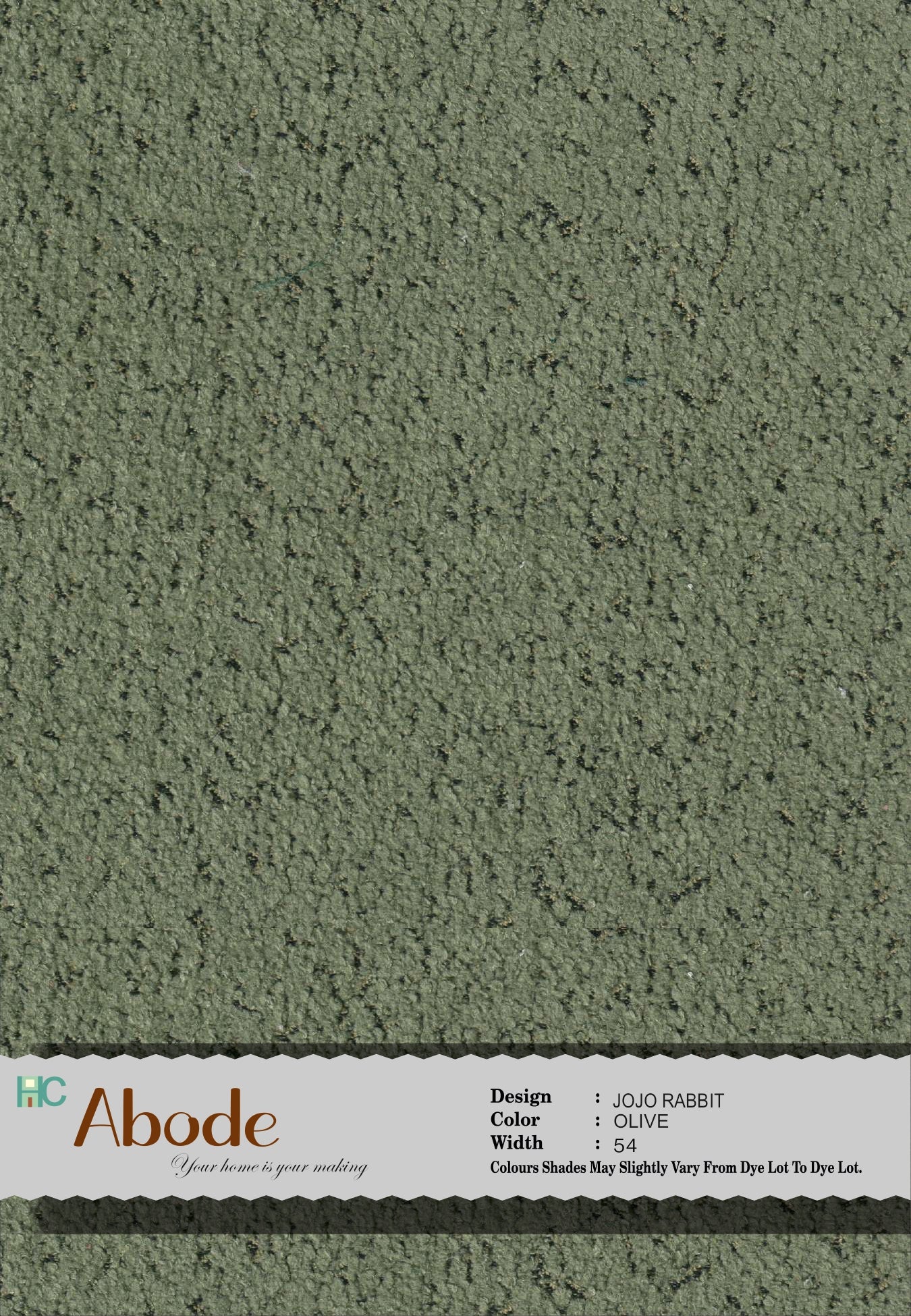 JOJO RABBIT OLIVE BOUCLE FABRIC