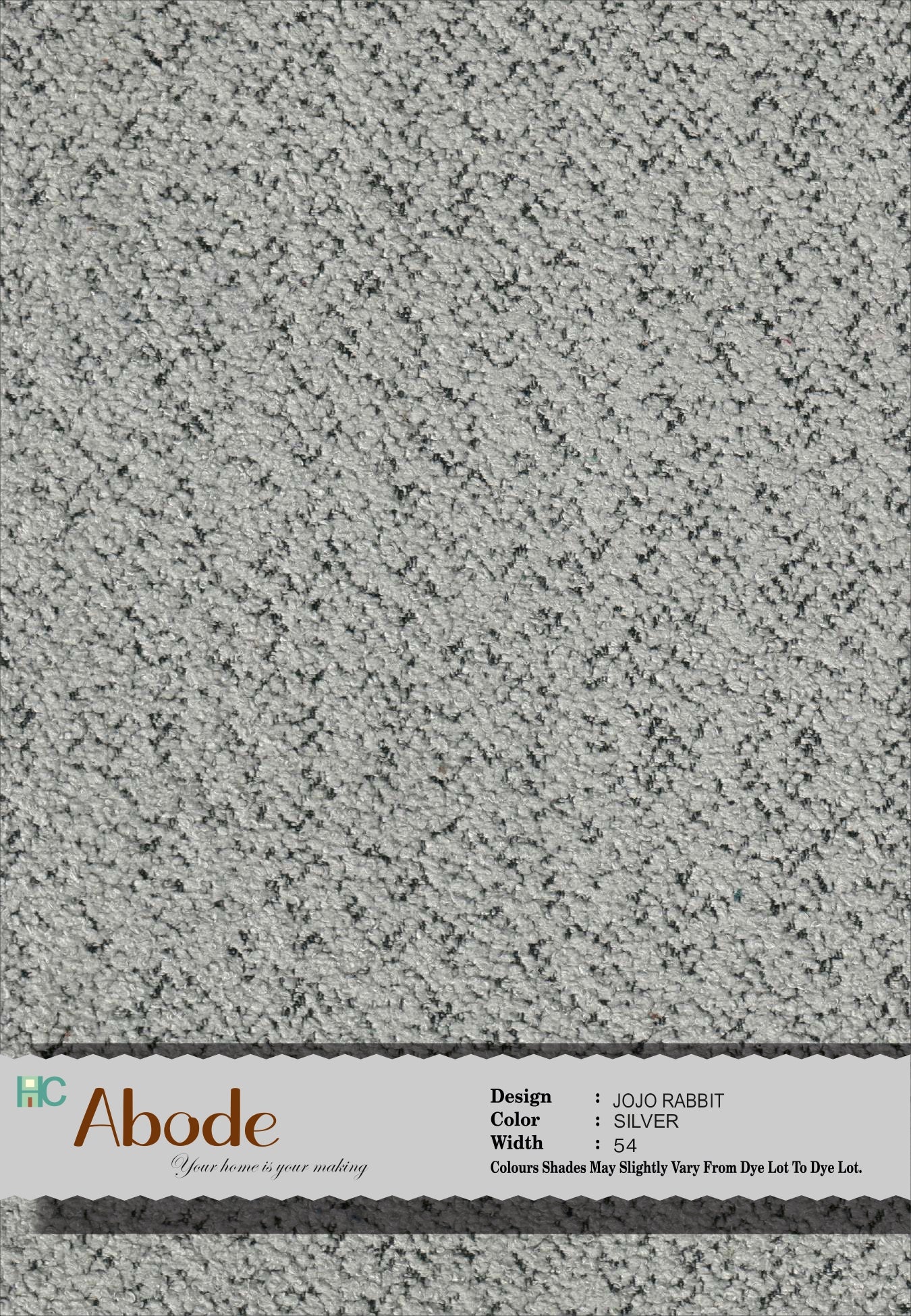 JOJO RABBIT SILVER BOUCLE FABRIC