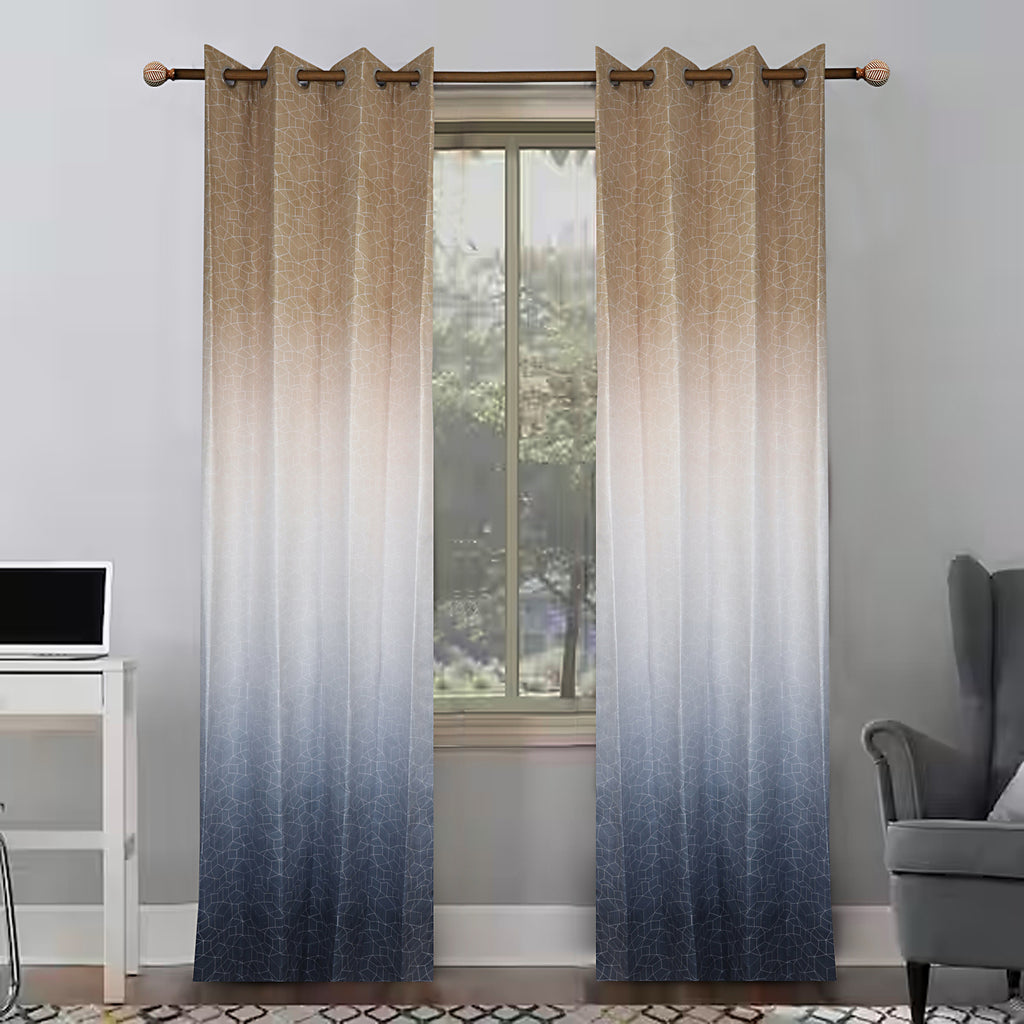 Ocean tessera mosaic gradient panel curtain