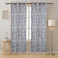Smoke stone ash printed curtain