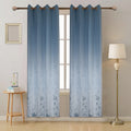 Blue meadow floral panel curtain