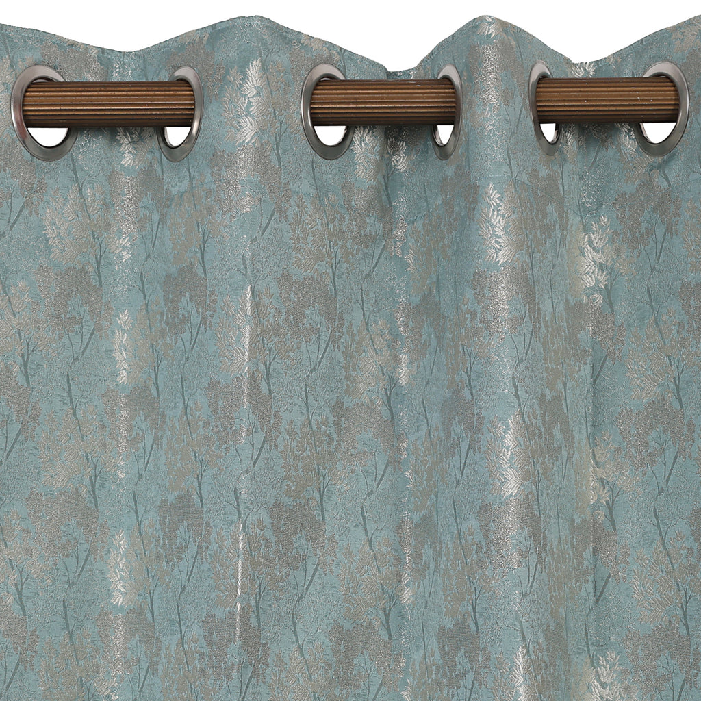Frosted Fern Pista Green Curtain