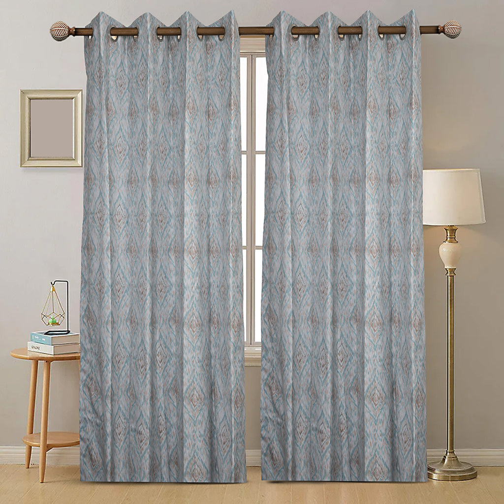 Diamond Mirage Abstract Geometric Printed Curtain
