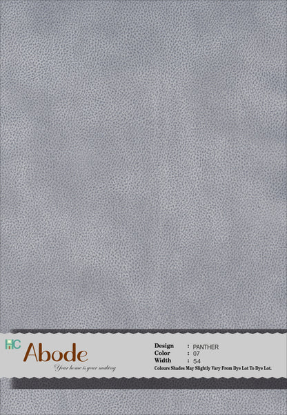 Panther L Grey 07 Self Textured Velvet Sofa Fabric