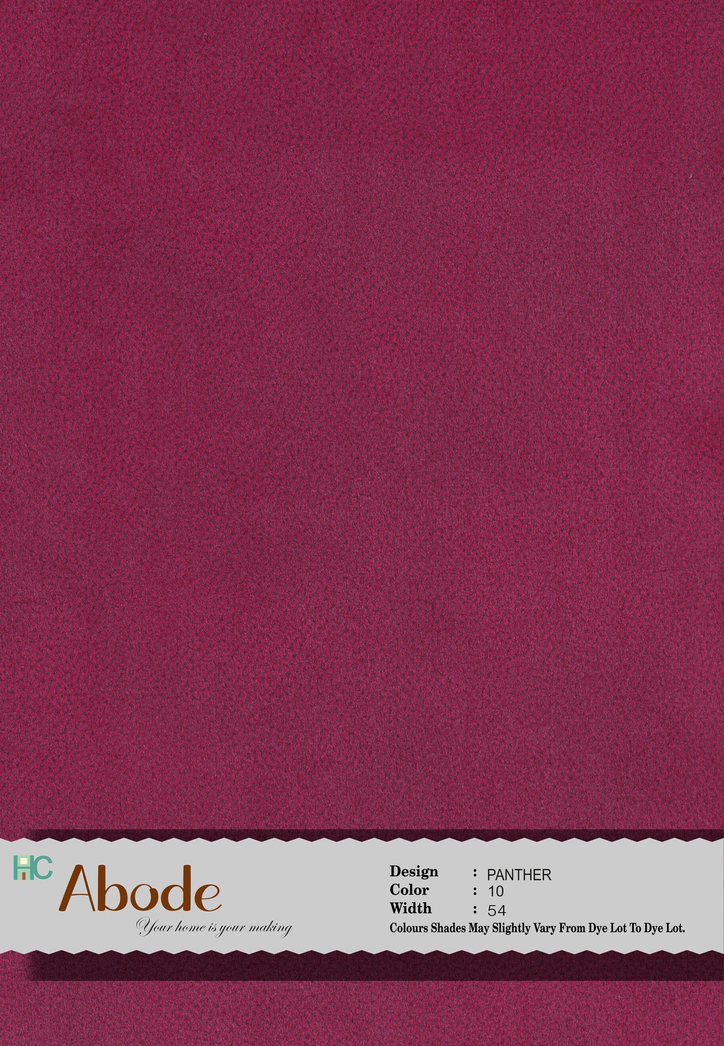 Panther Maroon 10 Self Textured Velvet Sofa Fabric