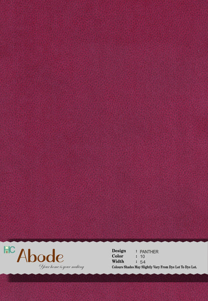 Panther Maroon 10 Self Textured Velvet Sofa Fabric