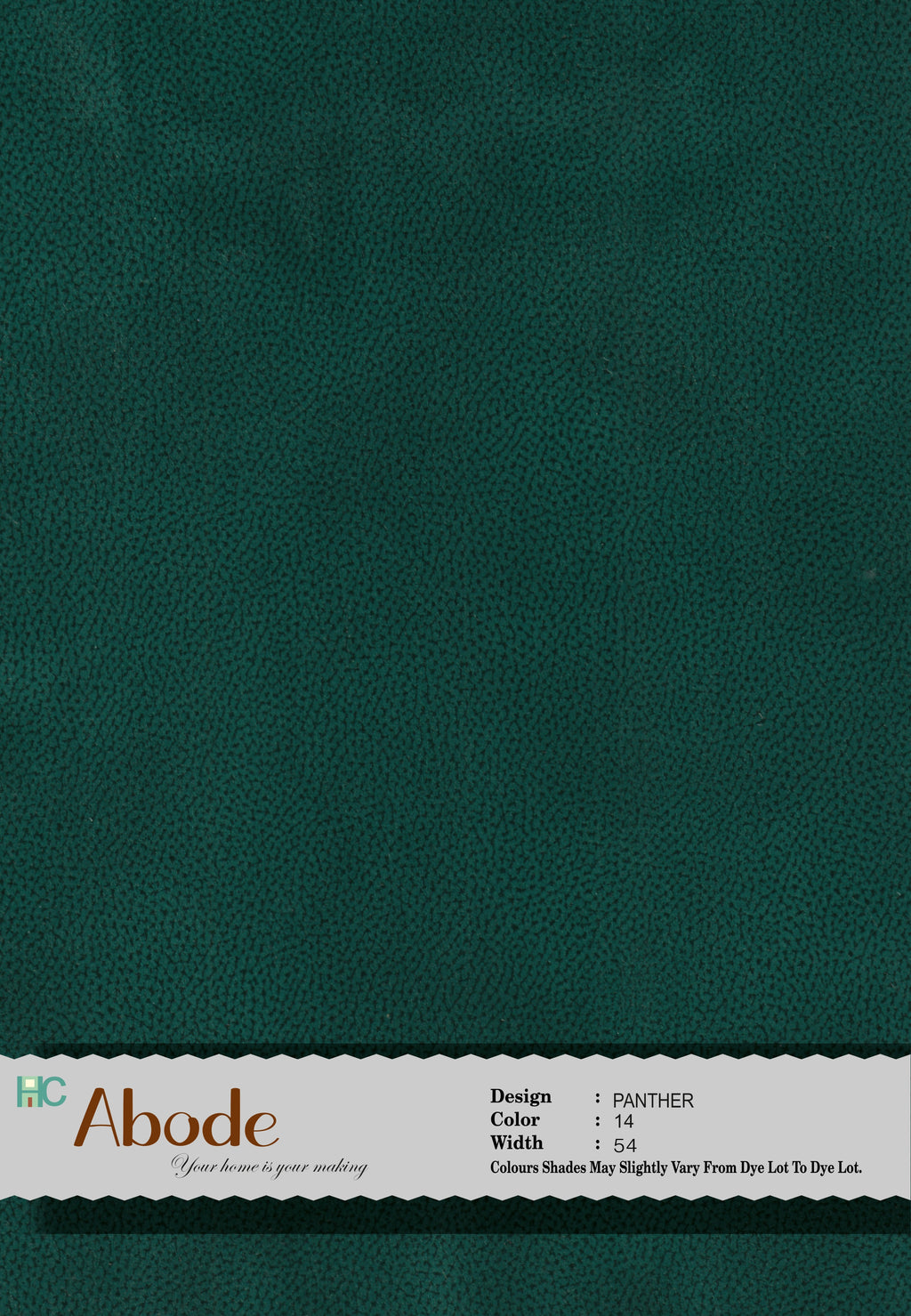 LISA Bottle Green 14 Self Textured Velvet Sofa Fabric
